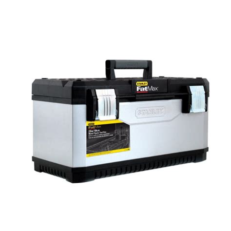 stanley 023180r fat max metal plastic tool box|Stanley Tools 023180R Tool Box 23 Inch Plastic.